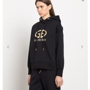 Goldbergh Black Harvard logo print hoodie Size Small